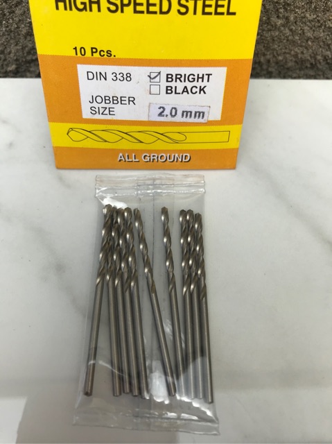 Mata Bor Besi Sunflower 2mm - HSS Twist Drill Bit 2mm Bunga (1 pcs)