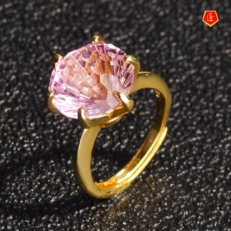 [Ready Stock]Fashion Exquisite Colored Gems Open Ring for Women