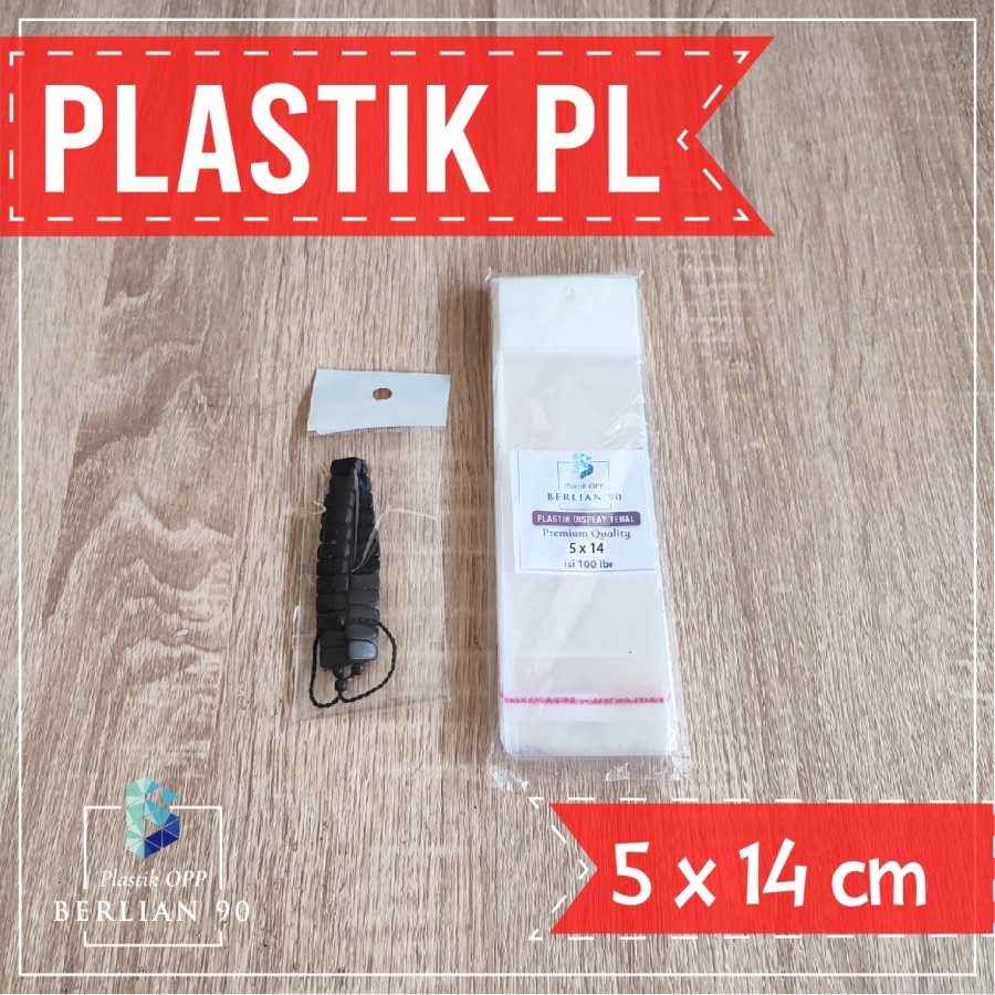 

Plastik Display 5x14 cm Tebal 40s Mic Plastik Aksesoris Gantung
