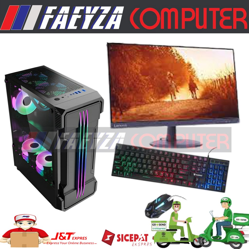 CPU PC GAMING RYZEN 5 4600G WITH RADEON VEGA HDD 1TB SSD 120gb LENGKAP