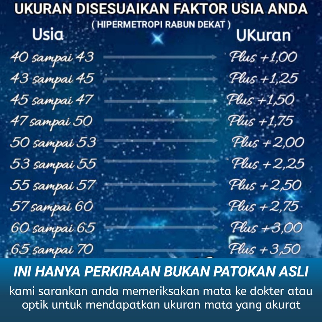 Kacamata baca super fokus premium quality antiradiasi hp laktop dan komputer