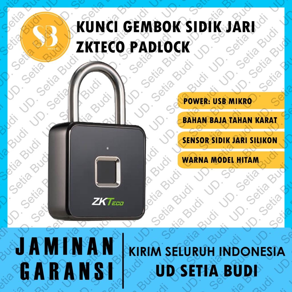 ZKTECO Padlock Kunci Gembok Smart Sidik Jari