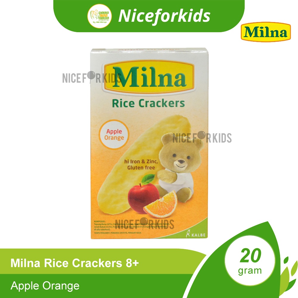 Biscuit Milna Rice Cracker 20 gr Snack Milna Crackers Camilan Bayi dr Beras Cemilan sehat untuk anak