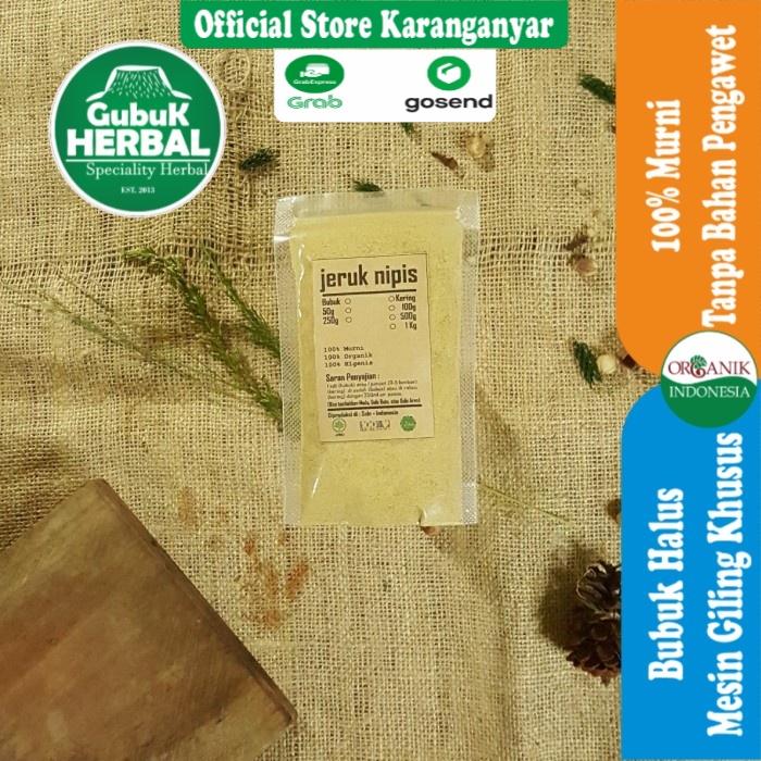 

BUBUK BUAH JERUK NIPIS 250 gr - LIME CITRUS AURANTIIFOLIA LIMAU - HALUS - ASLI - TANPA CAMPURAN