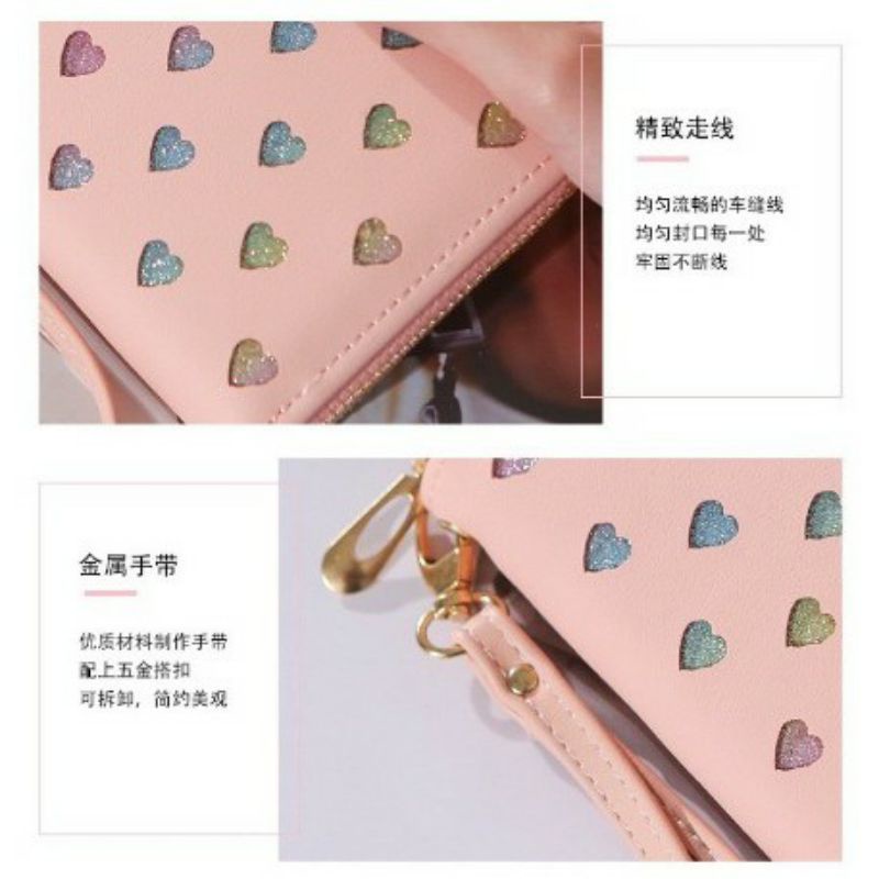 Dompet 802 - Dompet Panjang Wanita Impor Motif Love