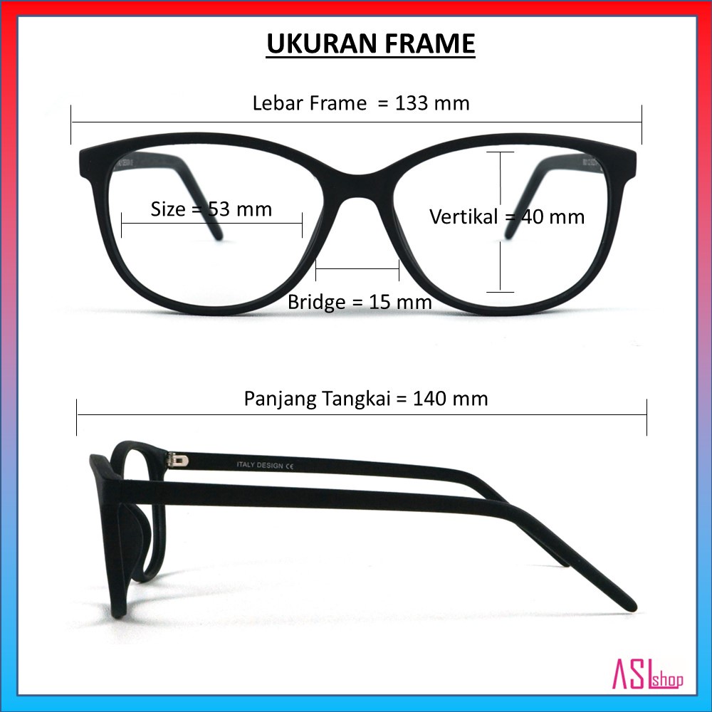 FRAME KACAMATA MINUS (ID B021) + LENSA BLUERAY DAN PHOTOCROMIC