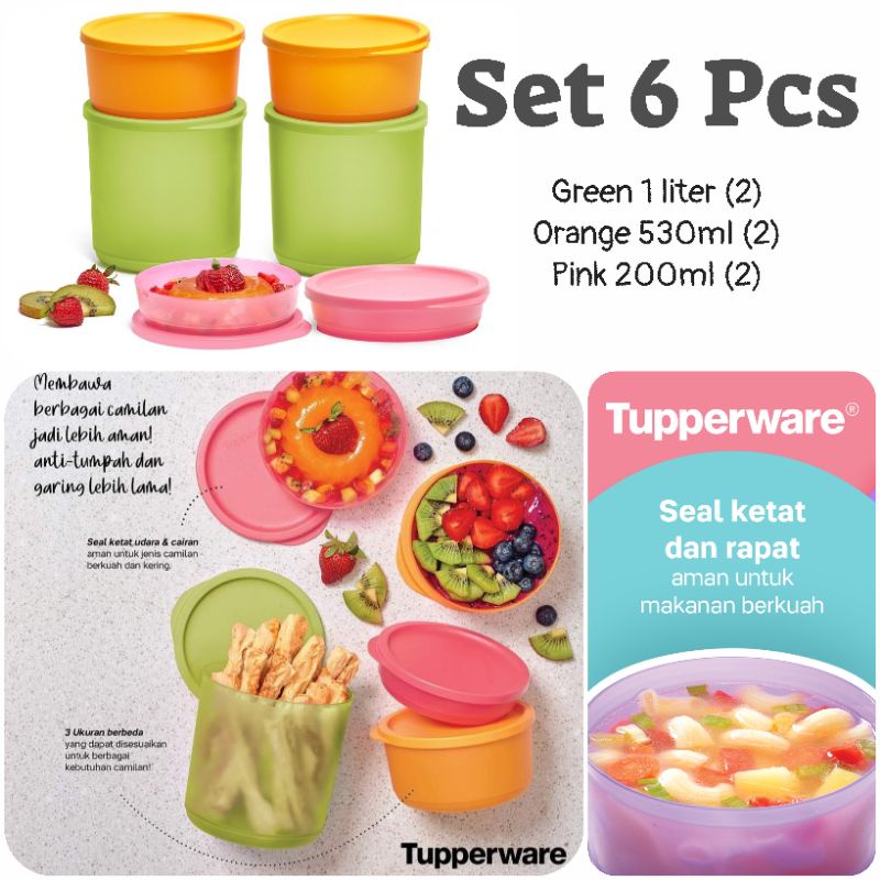 Tupperware Original Toples Canister Wadah Kerupuk Keripik Kacang Snack Kue Roti