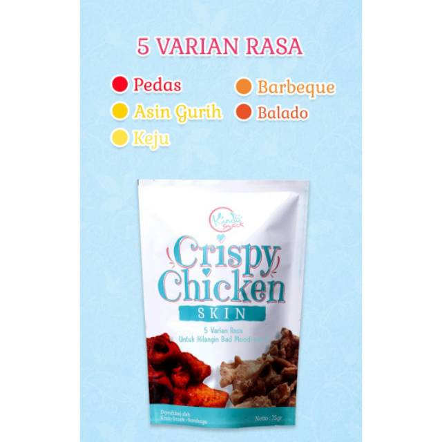 

Crispy Chicken Skin / Kulit ayam 80 gram