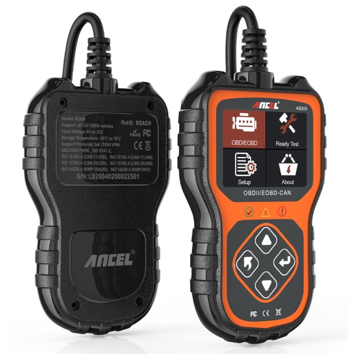 Ancel As200 Alat Scanner Diagnostik Obd2 Obd 2 Untuk Mesin Mobil