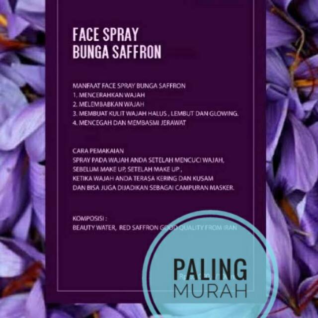 Ternyata Manfaat Air Saffron Untuk Muka 