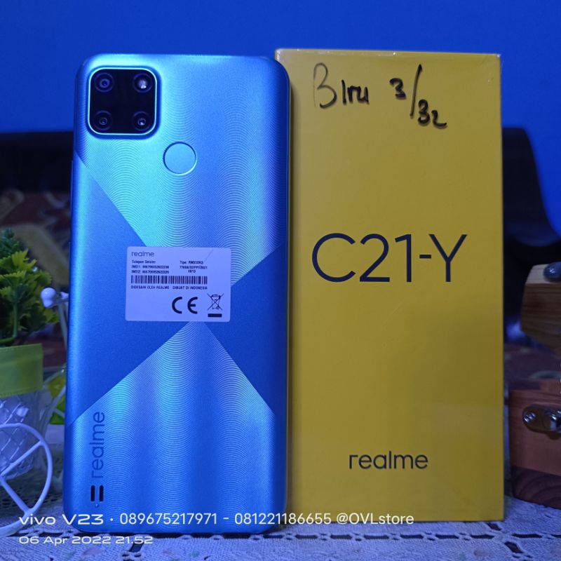 Realme C21Y RAM 3 ROM 32 GB HP BEKAS SECOND 3/32 Fullset