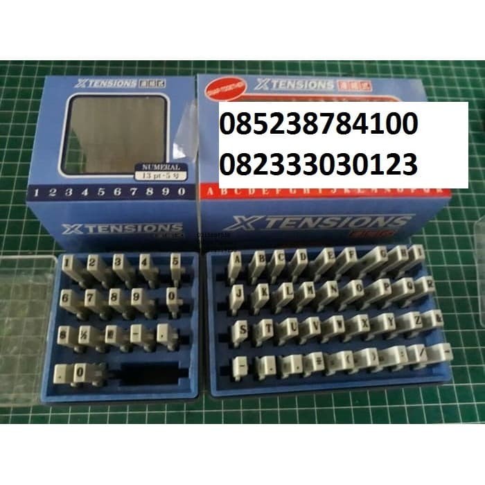

(TERLARIS) stempel angka dan huruf xtensions 13pt