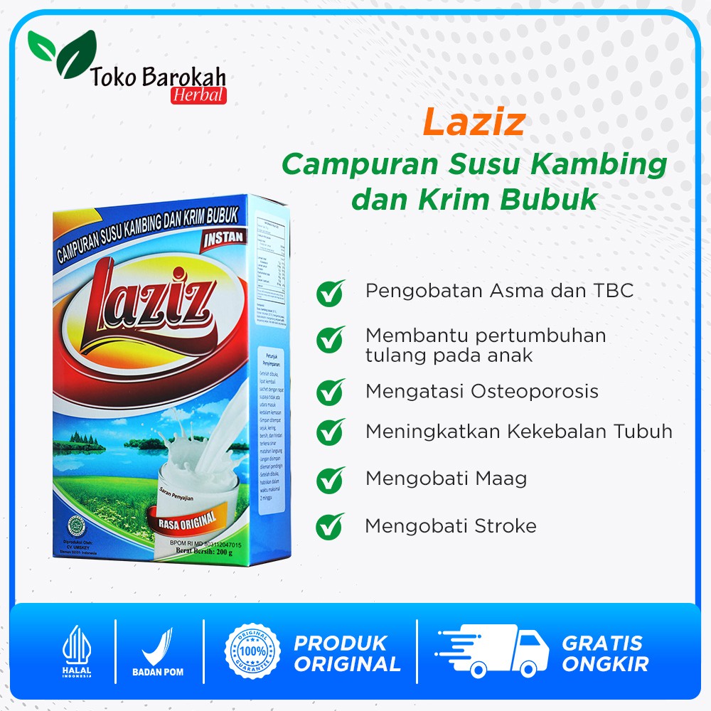 

Susu Kambing Laziz Baik Untuk Penderita Tekanan Darah Tinggi Isi 200g