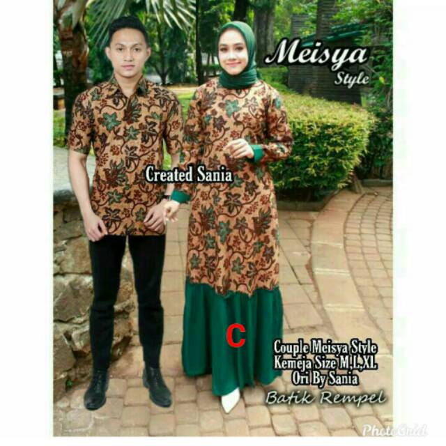 COUPLE GAMIS MEYSA STYLE/ BATIK COUPLE/COUPLE MEYSA/BAJU COUPLE/BAJU COUPLE BATIK/BATIK COUPLE BARU