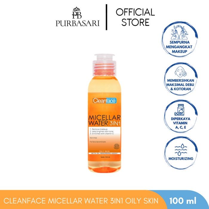 Purbasari Cleanface 3in1 Miceller Water