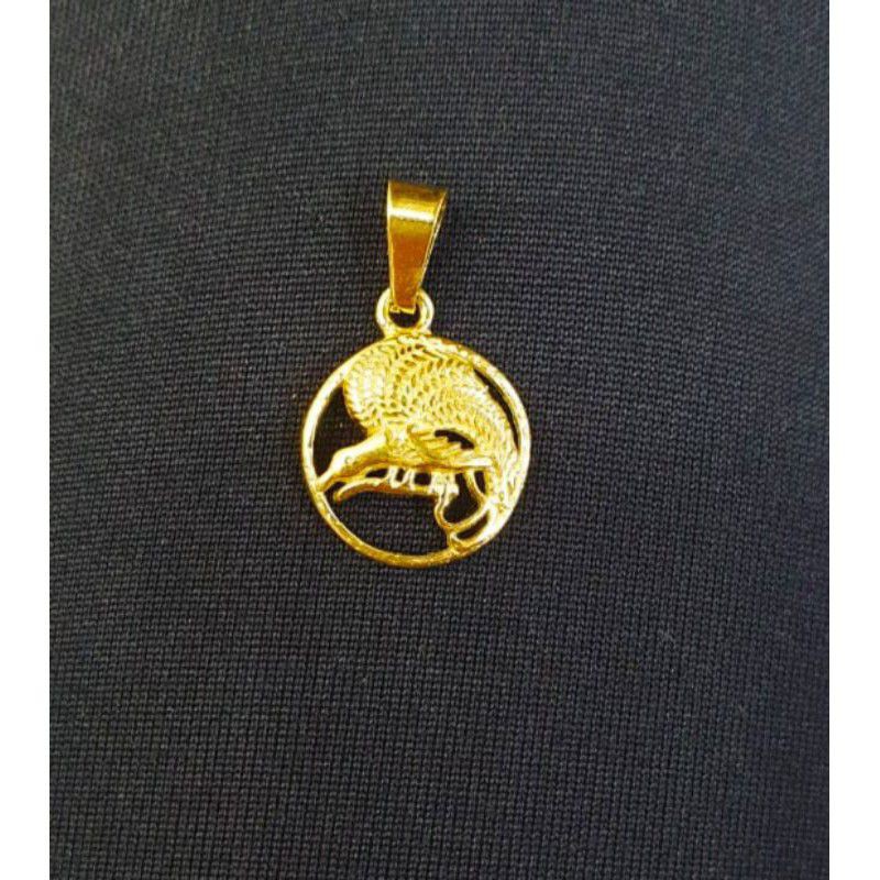 LIONTIN TITANIUM MODEL CENDRAWASIH WARNA EMAS