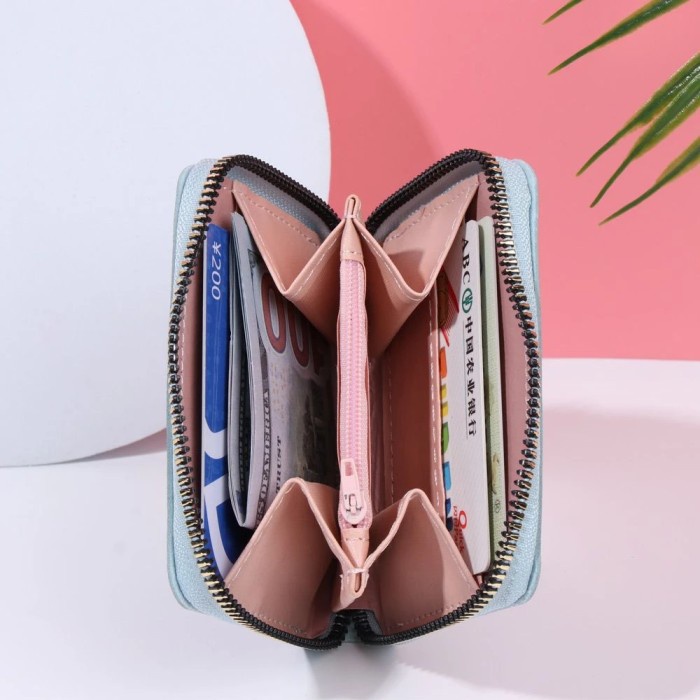 W36 Dompet Mini Wanita Motif Binatang Lucu Kelinci Koin Cewek Kartu Uang Foto Cantik Women Wallet Perempuan Kulit PU Leather Hitam Lipat Kecil Panjang  Korea Pria Cowok Laki Laki Cowo Import Premium Murah Tas Dompet Wanita Import Cewe Cantik