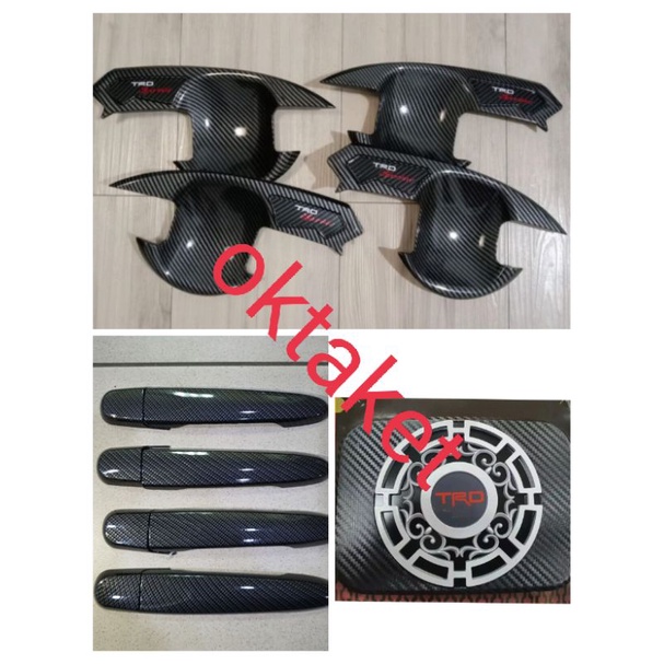 paket outer handle tank cover all new avanza xenia 2012 2019 full carbon trd sportivo