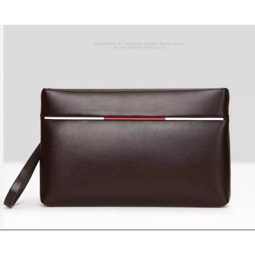 Tas Handbag Pria / Dompet Kulit Pria / Wanita pergelangan tangan Handbag Pria Clutch Kulit PU Leather Men's Business Style High Quality