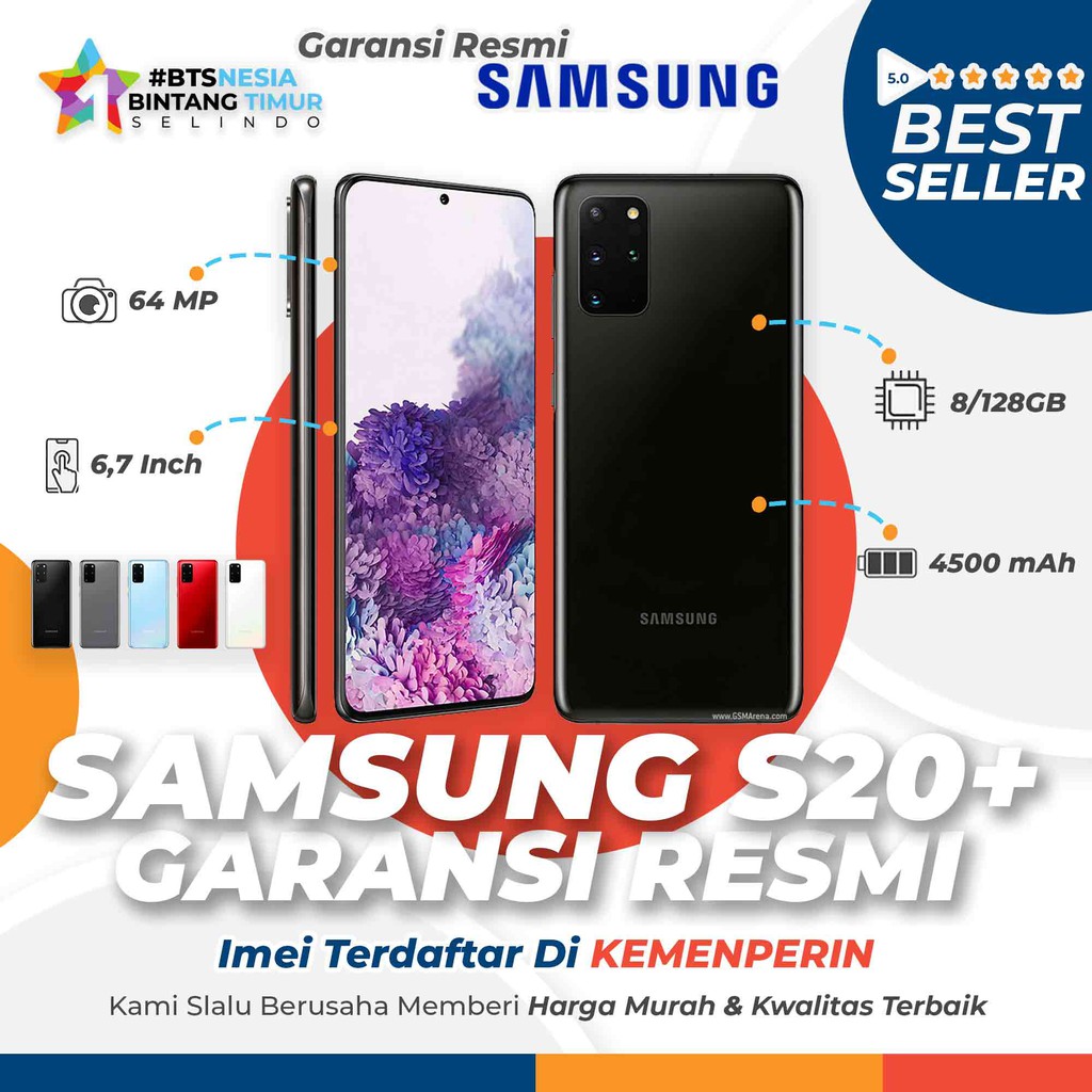 SAMSUNG GALAXY S20 PLUS / S20+ 8/128 GB GARANSI RESMI 1 TAHUN | Shopee