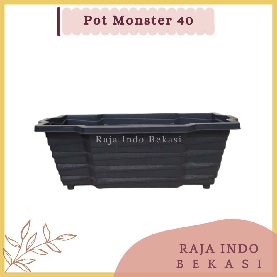 Pot Monster 40 Putih Hitam Merah Bata By Garden Of Love Pot Panjang Plastik Putih Murah Tanaman Mirip Pot Sgp 03 05