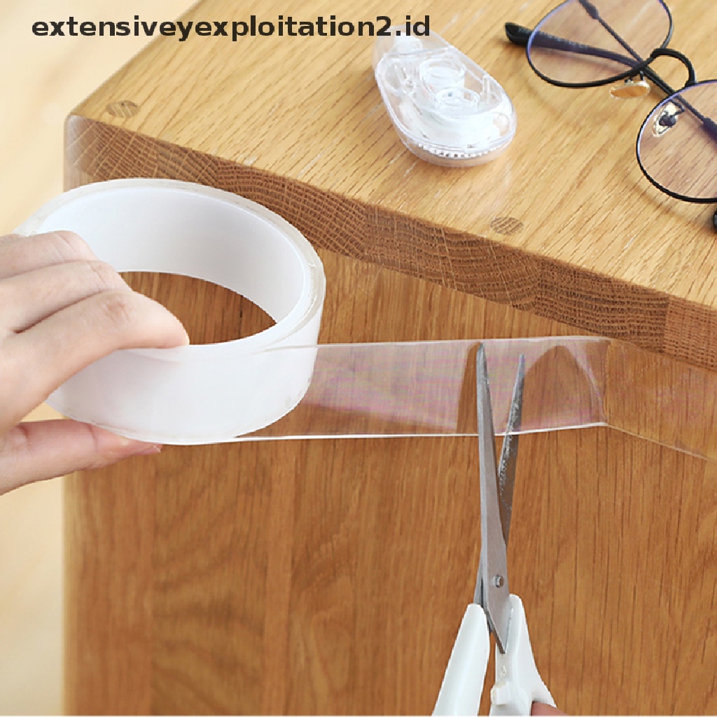 (Hotter) Tape Perekat Dua Sisi Nano Transparan Dapat Dicuci Reusable Adhesive Tape