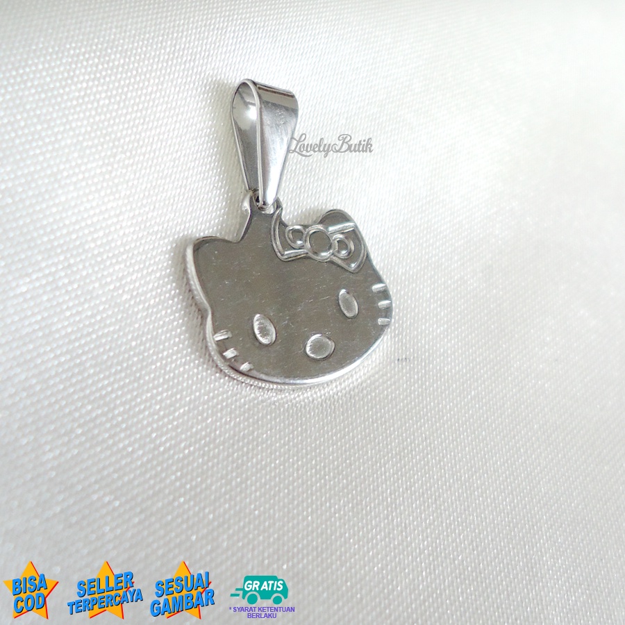 Lovelybutik - Liontin Anak Titanium Anti Karat - Liontin Lucu Anak Tanpa Kalung Titanium Model Terbaru Cutie Head