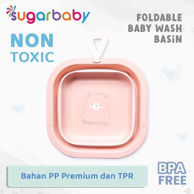 Sugar Baby Foldable Baby Wash Basin/Ember Lipat/Baskom Lipat Serbaguna Sugarbaby Baskom