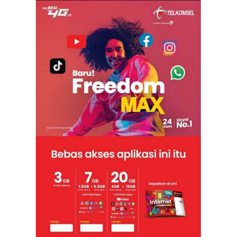 SP TELKOMSEL 3GB FREEDOM MAX