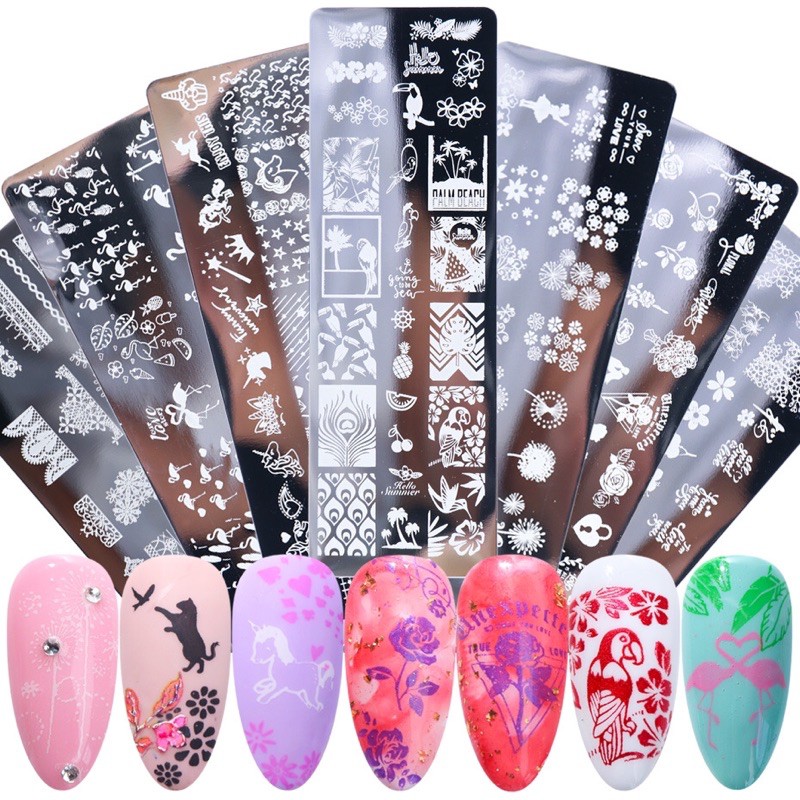 Stamping Plate mix model stamp plate design nail art plat besi hiasan gambar nailart