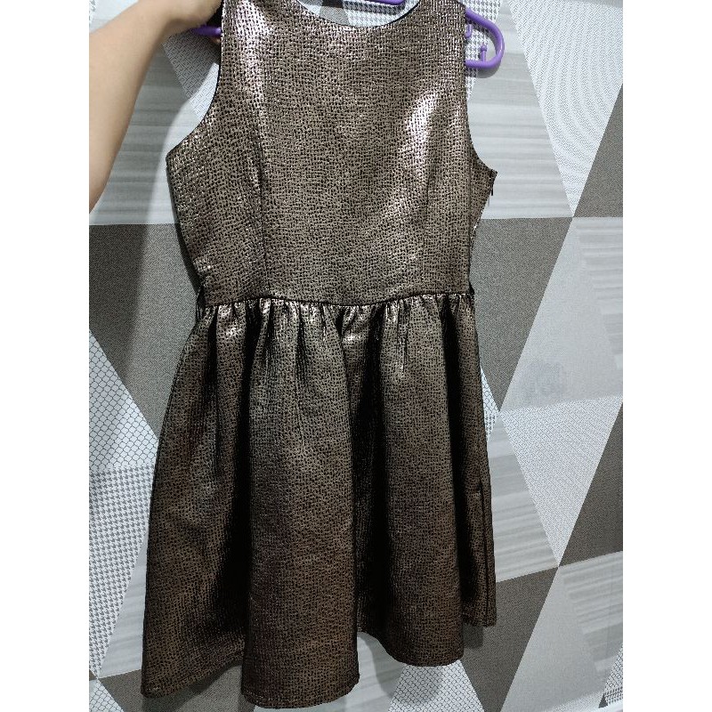 dress gold/gaun gold/gaun pesta