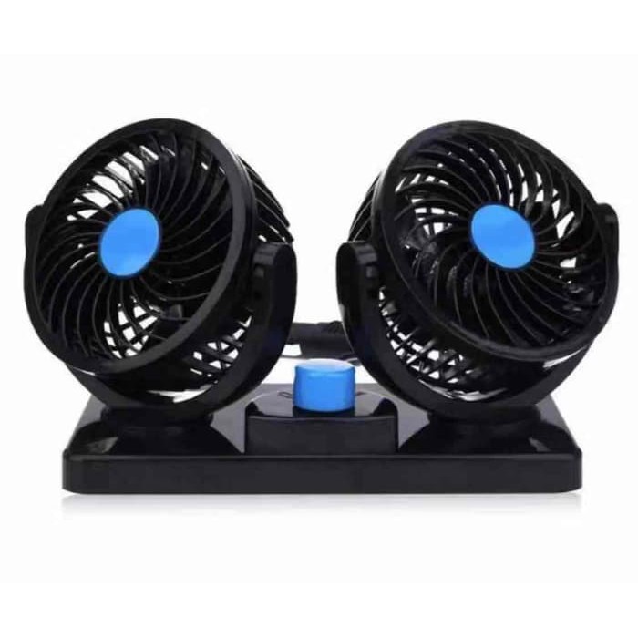 Kipas Angin Mobil Ganda Fan Hitam - 24v 12v