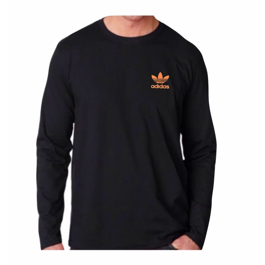 kaos oblong pria dewasa lengan panjang distro motif logo bisa COD