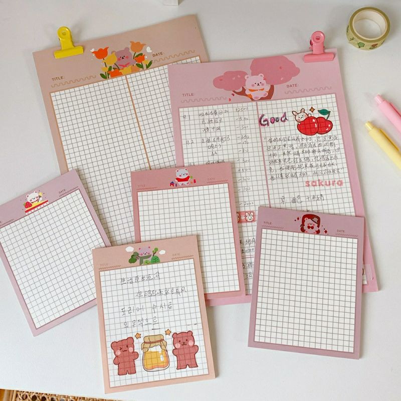 

30 LEMBAR MEMO NOTE KECIL TEMA BERUANG COKLAT BROWN BEAR BULLET JURNAL LUCU MURAH DIY DIARY