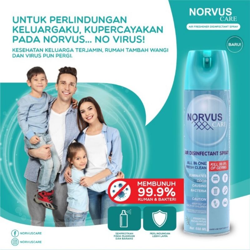 Norvus Air Disinfectant Spray Aerosol 550ml