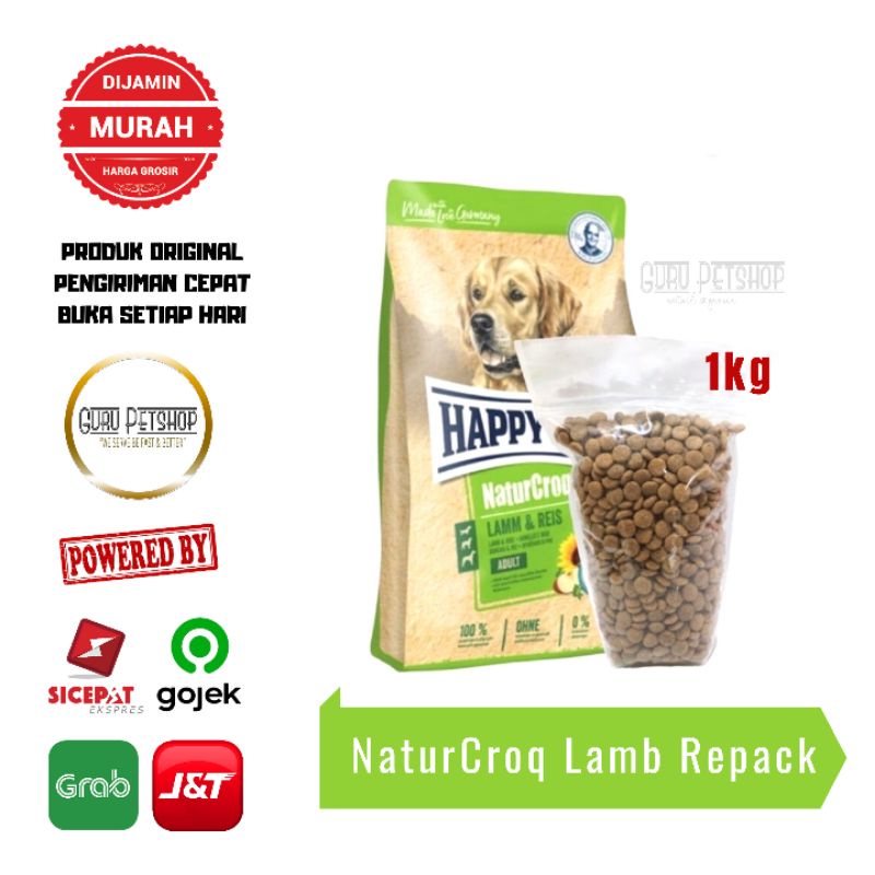 Makanan Anjing Happy Dog NaturCroq Lamb &amp; Rice 1kg Naturcroq Lamb 1kg