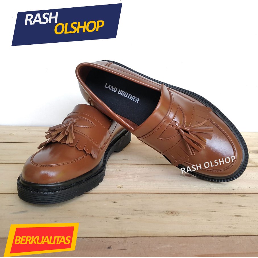 Sepatu Penny Loafer Pria Warna Coklat Model Indian Loafer Pria Coklat Terbaru