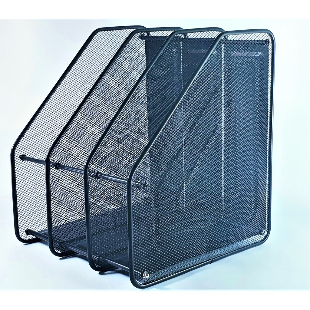 

BOX FILE BESI 3 SUSUN SEKAT KOTAK MAGAZINE TIER HOLDER BOKS FILE 3 TIER BESI HITAM