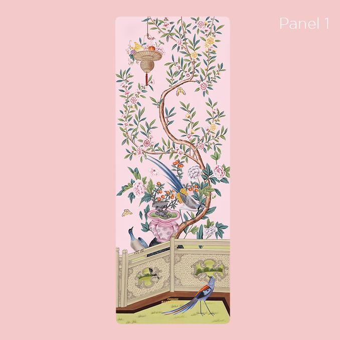 Matras Yoga Sugarmat PRO Yoga Mat - Pink Pampas Panel 1