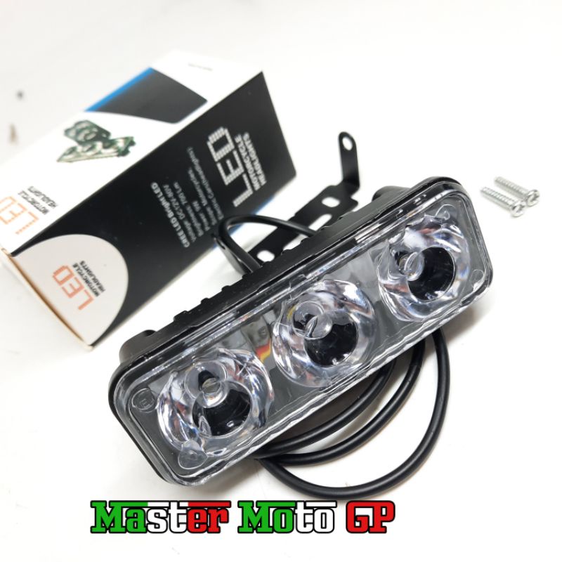 Lampu tembak E03 LED diam Flash Lampu Tembak sorot cree 3 mata worklight Lampu sorot E03 Cree led bright Led DC 12V - 80V 9watt