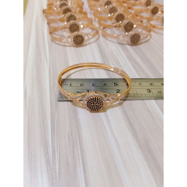 GELANG BANGLE DEWASA PERAK 925 ROSE GOLD