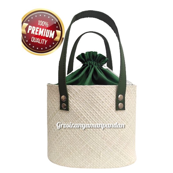 

READY Tas pandan OVAL PUTIH KAIN WARNA tas parcel tas hampers hantaran anyaman
