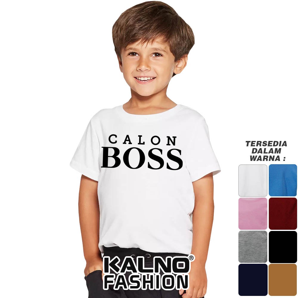 Baju Anak Print calon boss 308 - Anak Anak Umur 1 -  7 Tahun Ukuran S M L XL Bahan Katun polyester