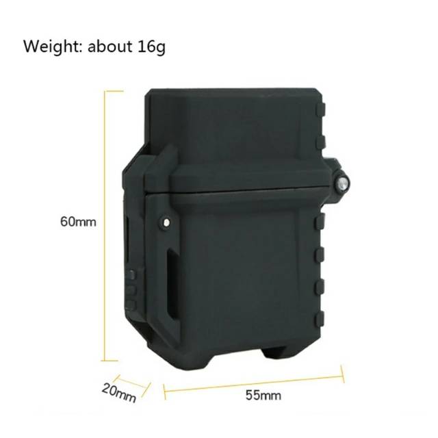 Zippo tactical case warna hitam