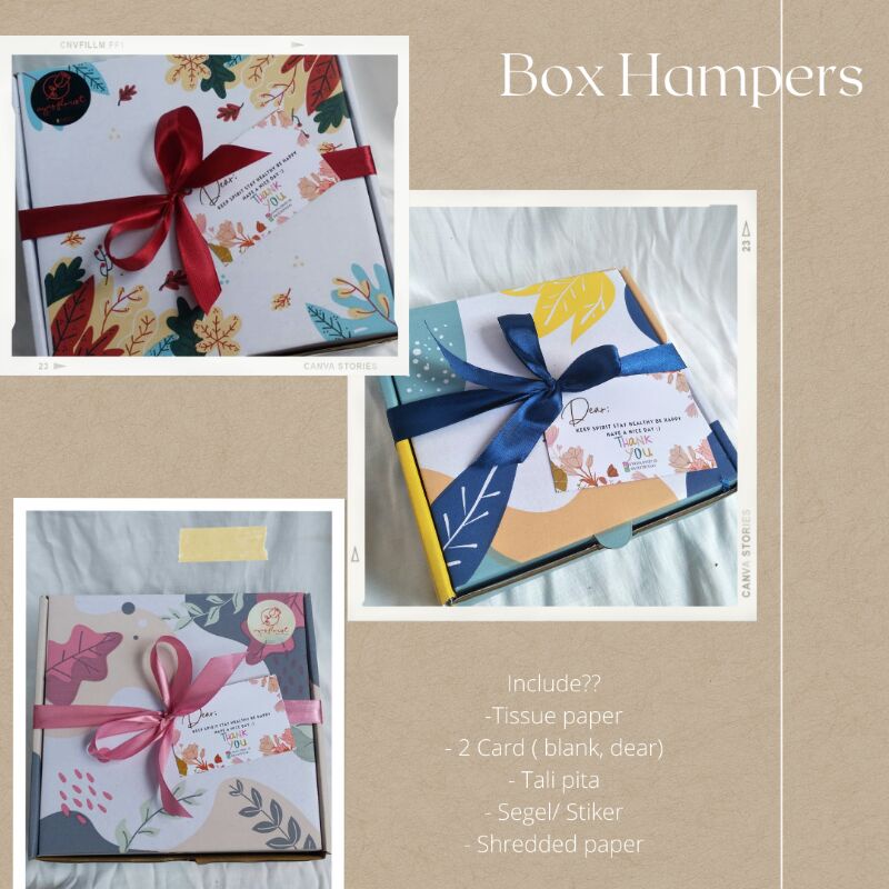 BOX HAMPERS / BOX GIFT BAGUS &amp; MOTIF