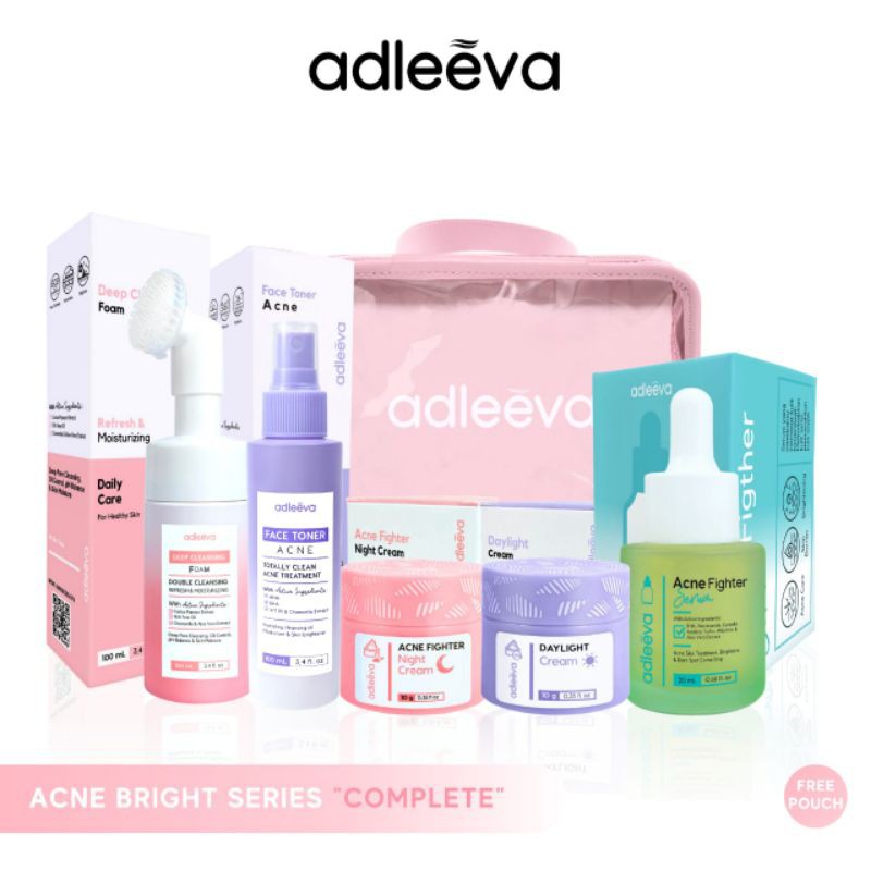 ADLEEVA BY ADEEVA PAKET COMPLETE&BASIC WHITENING/ACNE ADLEEVA BY ADEEVA-Paket komplit acne