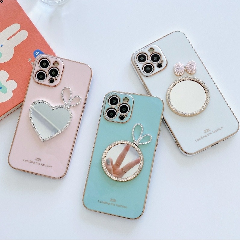 Case Iphone 13 13 Pro 13 Pro Max Mirror Casing Silikon Motif Mewah Softcase Pelindung Hp