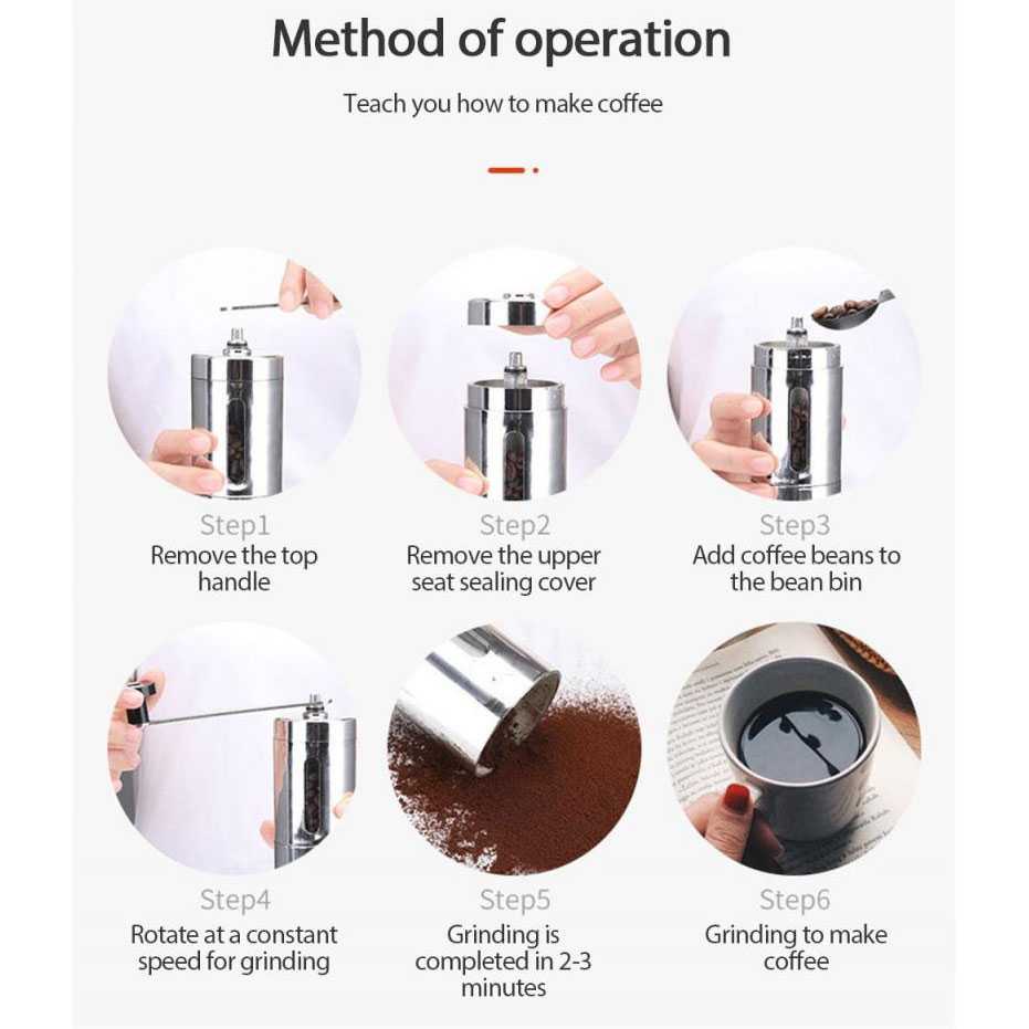 VKTECH Alat Penggiling Kopi Manual Coffee Grinder - RH200