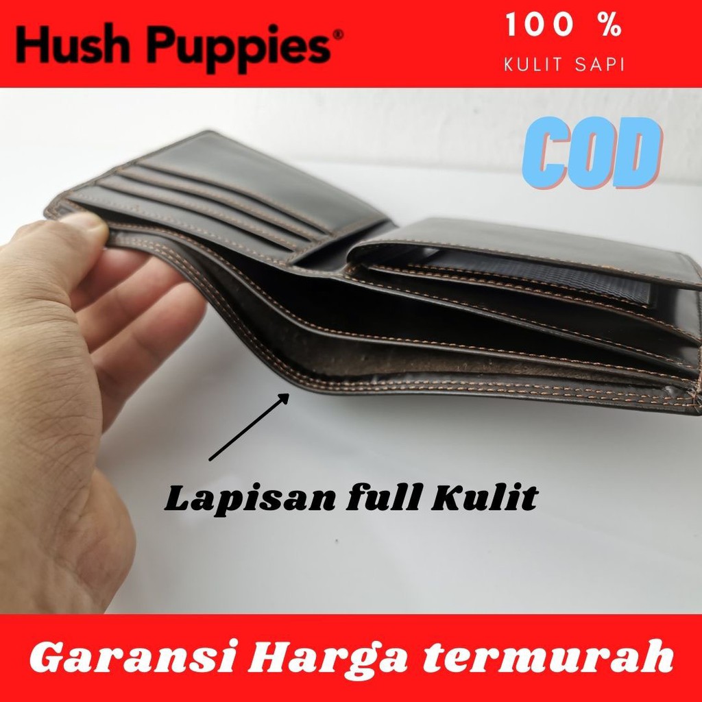 Dompet KUlit asli pria Hush puppies full Kulit Sapi 100 %