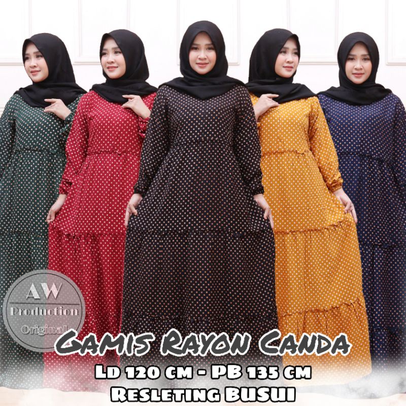 GAMIS JUMBO BELLA LD 120 BUSUI BUMIL RAYON ADEM MURAH